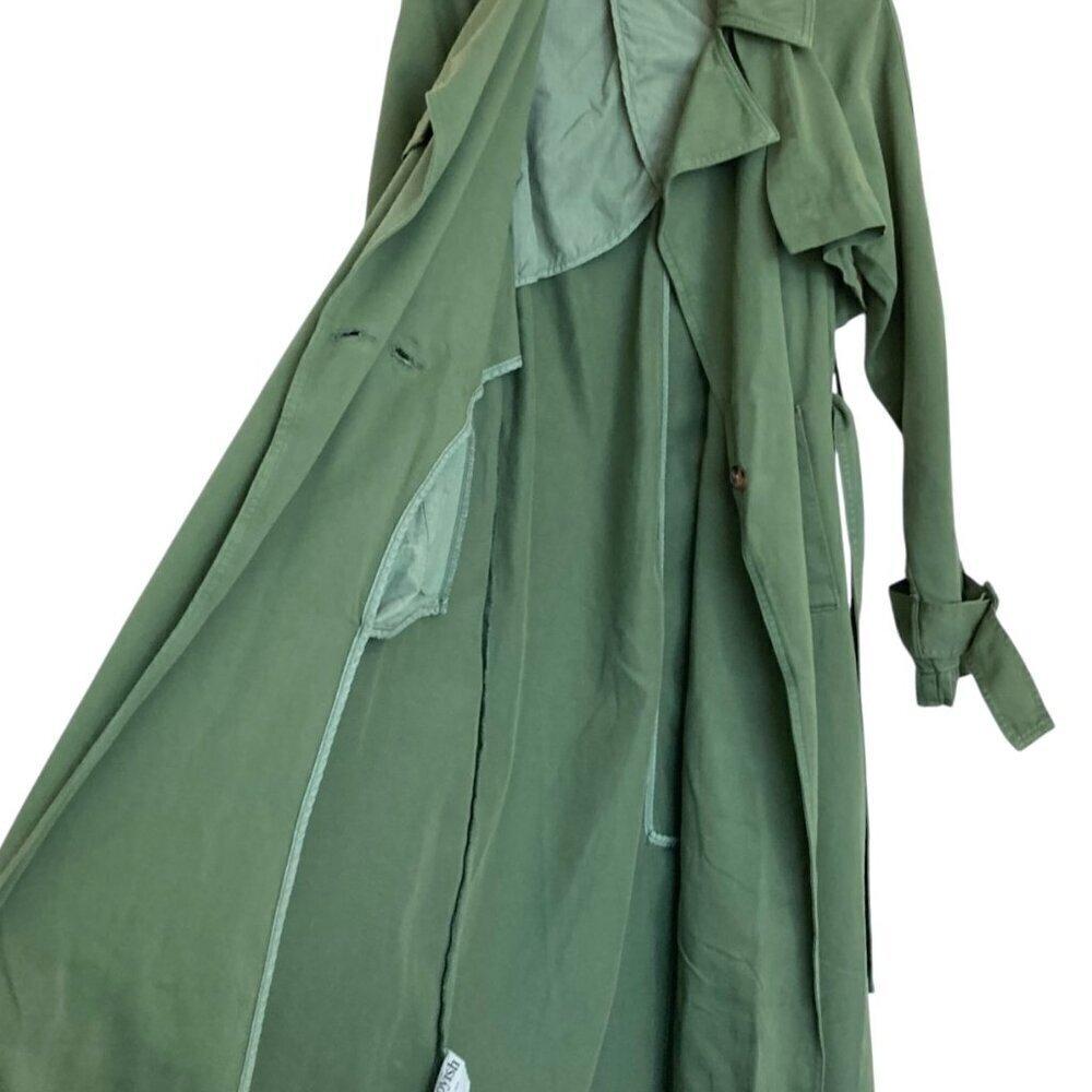 FREE PEOPLE x BOYISH Maxwell Trench Coat S Green - Picture 13 of 16